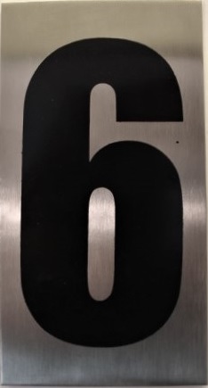 SEÑALETICA NÚMERO 6 RECTÁNGULO (Venta hasta agotar stock)