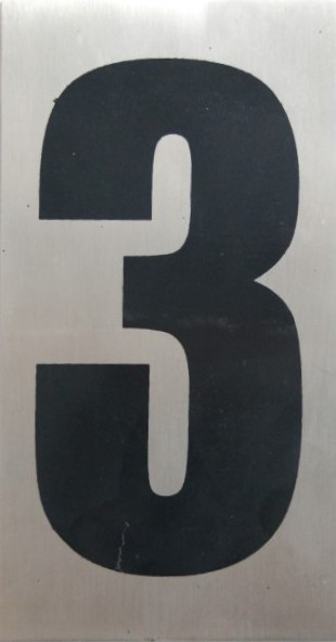 SEÑALETICA NÚMERO 3 RECTÁNGULO (Venta hasta agotar stock)